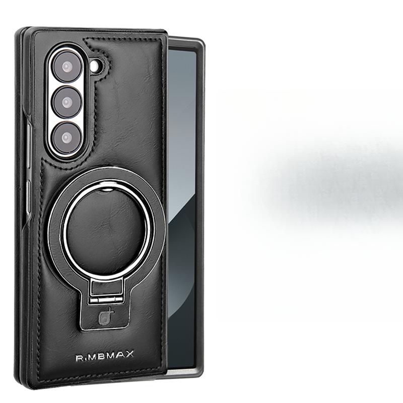 Подходит для чехла для мобильного телефона Samsung Zfold6, держатель с магнитной адсорбцией, складная обложка Galaxy Fold5/4/3, кожаный чехол с защитой от падений