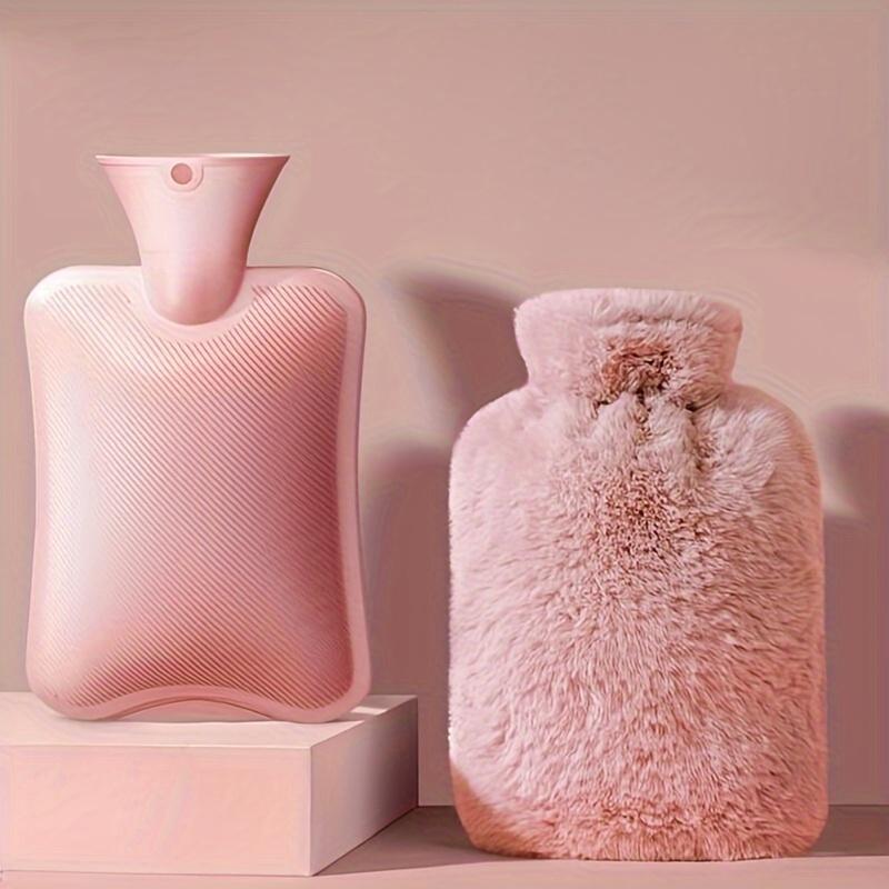 1pc 33.81oz/ 67.63oz Large Capacity Plush Hot Water Bag: PVC Material, Hand Warmer Perfect for Bed