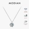 MODIAN 0.1 карат/0.3 карата/0.5 карата VVS1 Чистота Муассанит 925 Проба Серебро Классический Круглый Кулон Ожерелье Для Женщин Изящные Украшения
