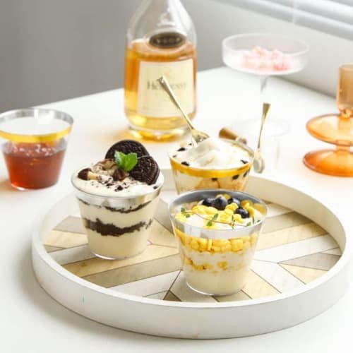 50 9 Oz. Plastic Cups, Western Food Cups, Ice Cream Cups, Clear Plastic Cups, Disposable Hard Cups, Plastic Wine Cups, Cocktail Cups, Party Cups, Styl