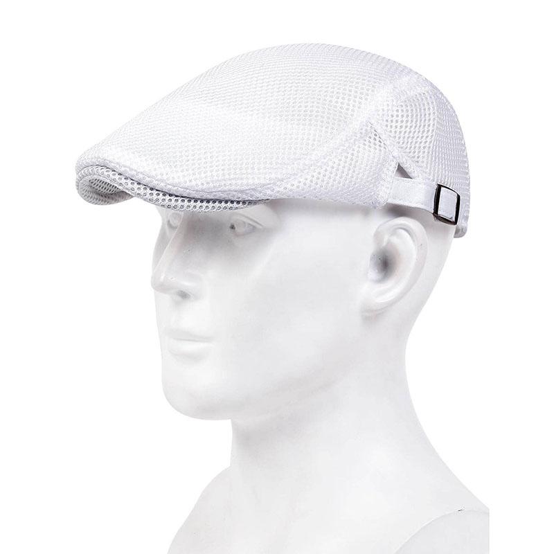 Мужские сетчатые кепки газетчика, шляпы британских художников, весенние и летние вентилируемые береты, регулируемая плоская кепка, хип-хоп береты