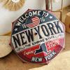 1pc American flag design Umbrella Portable Folding Umbrella Iron Frame Hole Bone Structure Outdoor Home Umbrella