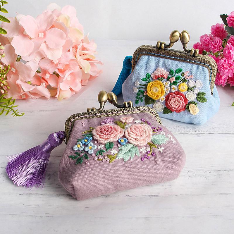 Cross-Border Ethnic Style DIY Coin Purse Kit: Handmade Embroidered Suzhou Design