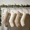 Christmas Stockings 18 Inches Large Knitted Xmas Stocking Fireplace Hanging Decoration for Holiday Home Party Decor