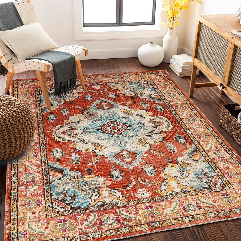 Europe Persia Bohemia Style Luxury Carpet Living Room Sofa Bedroom Study Kitchen Entrance Door Mat Non-slip Retro Home Decor Rug