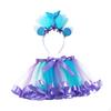 Mermaid Costume for Girls Outfits Photo Props Decor with Headband Tutu Skirt Dress Night Events