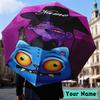 Custom Name K-Pop Tiger's Spirit Umbrella, Foldable Umbrella Suitable for Outdoor Shopping Travel Sports, Exquisite Gift for Family