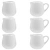 Luxshiny 6-Piece Ceramic Milk Pitcher, Small Mini Sauce Jug, Coffee Creamer, Easy-to-Use Milk Cup for Home and Restaurant Use