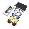 5piece Dual-purpose Magnetic Clip On Glasses For Eyeglasses And Sunglasses Frame Wide Application