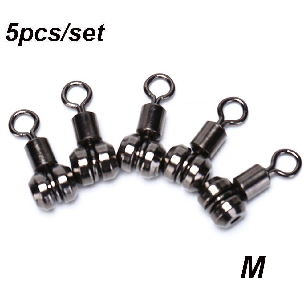Portable Durable Stainless Steel Solid Rings Tackle Fishing Rolling Swivels Connector Ball Bearing