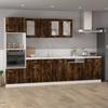 Vidaxl Przeszklona Szafka Wisząca, Przydymiony Dąb, 40X31X60 Cm