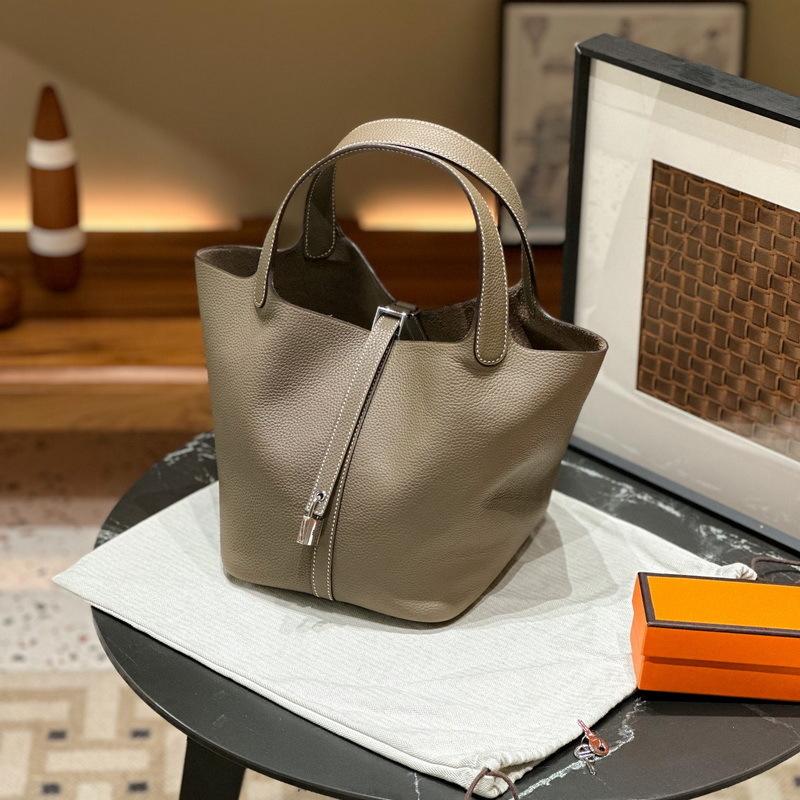 Новая женская сумка из натуральной кожи, кожа TOGO, кожа 1822 см, корзина для овощей, ручная сумка-ведро, Cross Border