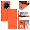 Happy Heart Pattern Magnetic Closure Vegan Leather Phone Case With Wrist Strap For vivo X200 FE