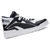 Li-Ning Comfortable Slip-Resistant Shock-Absorbing Mid-Top Skate Shoes Women Sneakers Black White AGCS324-3