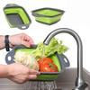 1 шт. Силиконовая складная корзина для сушки фруктов, овощей, складной дуршлаг, кухонное сито для еды, макаронных изделий, кухонных принадлежностей, сливное устройство