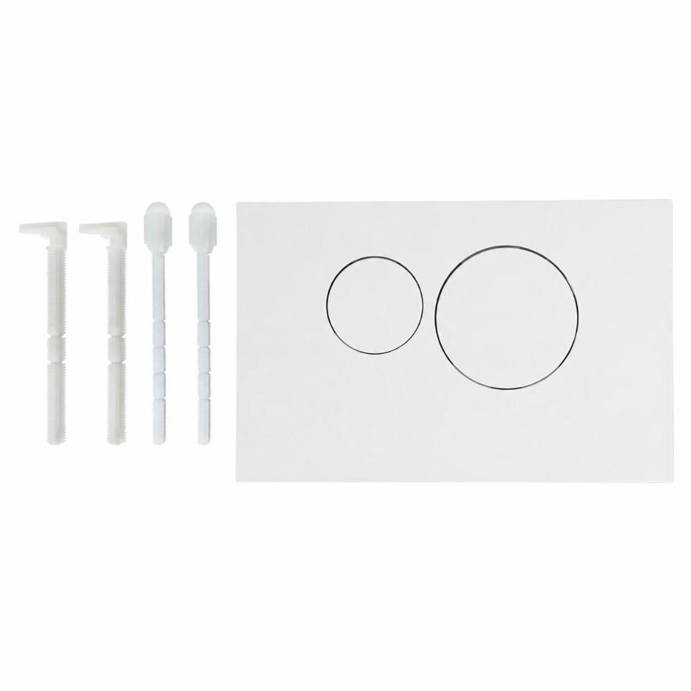 White Dual Flush Panel Wall Mounted Flush Actuator Plate Flush Button Panel For Concealed Cisterns