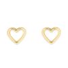 ESTELLE [Official] Women's 10K Yellow Gold Heart Motif Earrings 0202-3249-0019-0000