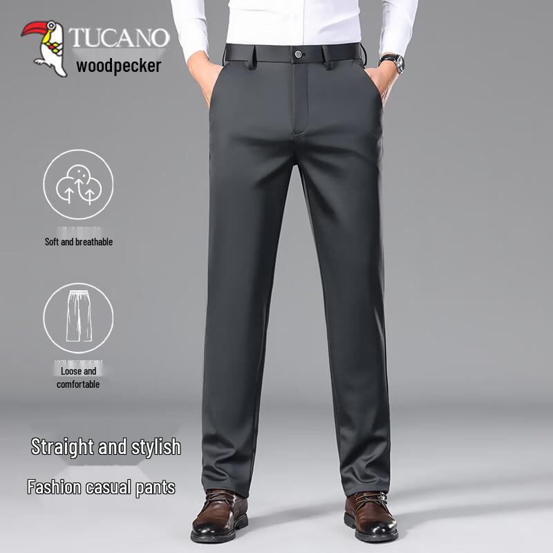 Tucano Мужские брюки прямого кроя в стиле business casual
