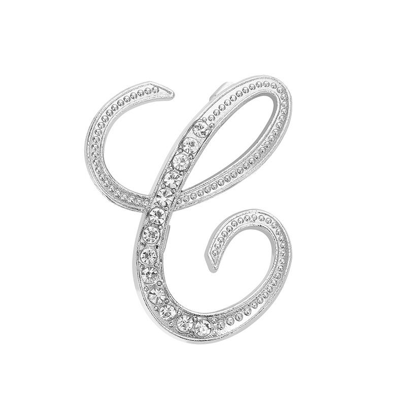 1шт кристалл 26 английских букв брошь булавка пара мемориальные украшения любовь подарки