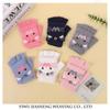 Wool Knitted Children's Half-finger Cute Cartoon Thickened Clamshell Warm Autumn and Winter Korean Version Student Cold-proof Winter Gloves
