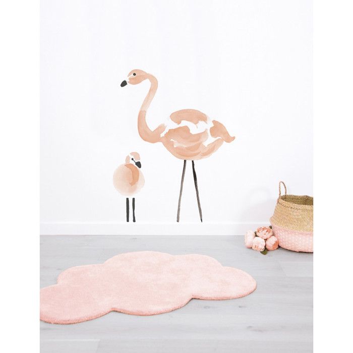 Sticker Lilipinso Flamands Roses 64 x 85 cm