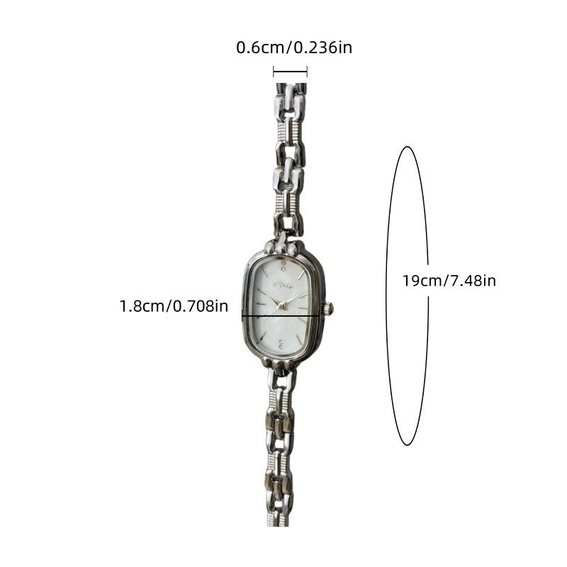 New Fashion Silver Green Shell Textured Dial Quartz Women's Watch Elegant Small Square Ladies Wristwatch Clock Lover Gift Reloj