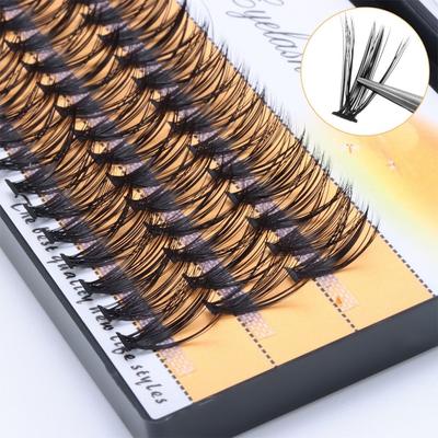 Натуральные пучки ресниц, которые выглядят как наращенные ресницы, ресницы C-завитка для начинающих