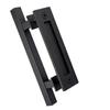 Sliding Barn Door Handle Flat Back Plate Double Sided Rectangular Black Door Pull Handle