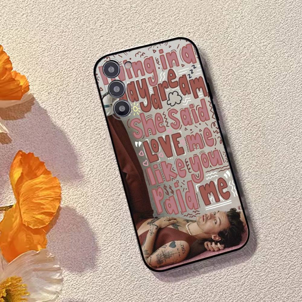 H-HaRRy Music S-Styles Чехол для телефона Черный Силиконовый Мягкий Для Samsung Galaxy A73,A72,A71,A70,A53,A52,A51
