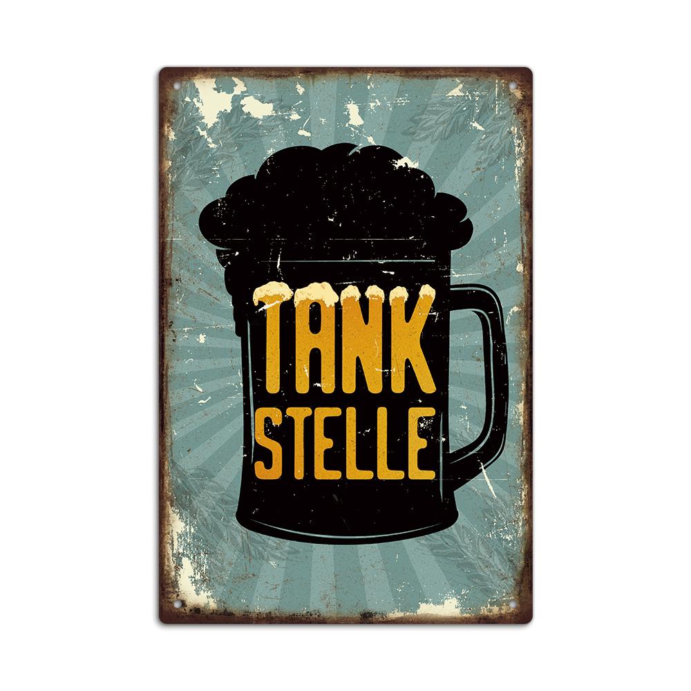Декор 1 шт. Немецкая винтажная металлическая жестяная вывеска, настенный декор для дома, фермерского бара, паба, клуба, подарок для друзей, 7,9x11,8 дюймов