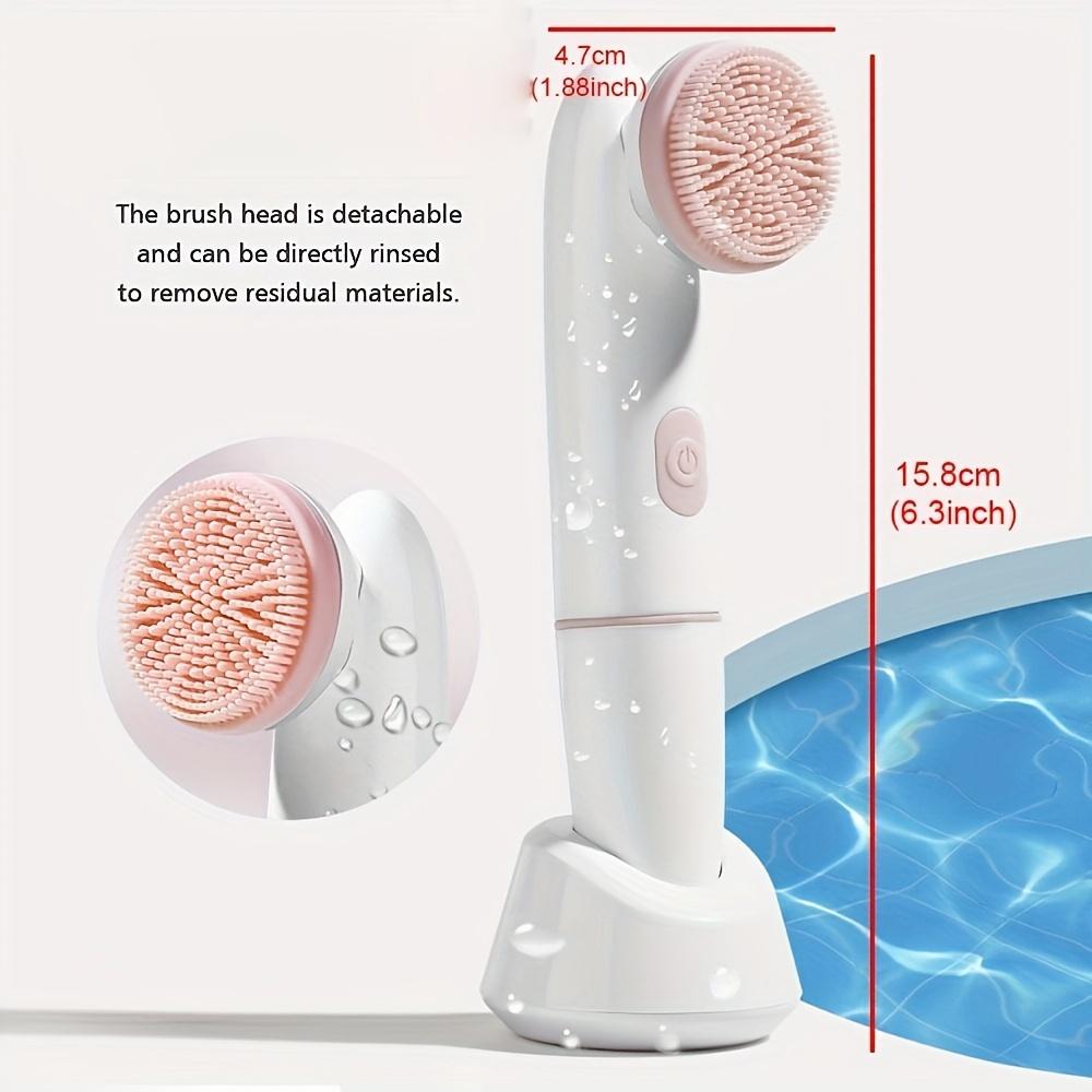 2-in-1 Electric Face Cleansing Brush With MassageBlackhead Remover, Silicone Cleaner For Facial Skin Care
