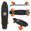 Flcrck Скейтборд 22 дюйма Мини-скейтборд для детей и подшипники x Взрослых, Начинающих, Комплектный, ABEC-9 (Черный оранжевый)