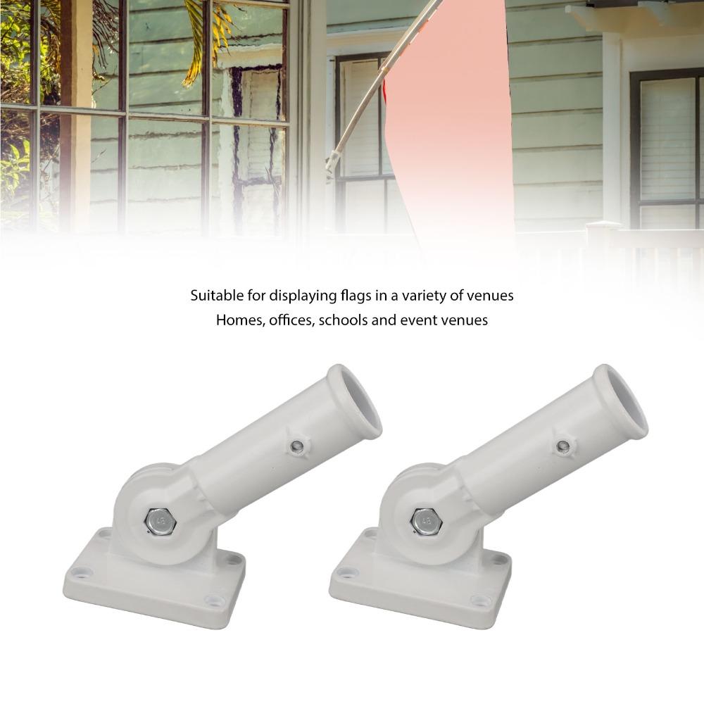 2pcs Multi Position Flag Pole Holder Aluminium Alloy Flagpole Bracket Flag Pole Mount Outdoor