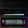 Светодиодный игровой коврик для мыши, большой светящийся LED-коврик для мыши, нескользящая резиновая основа, компьютерная клавиатура, настольный коврик для мыши для игр