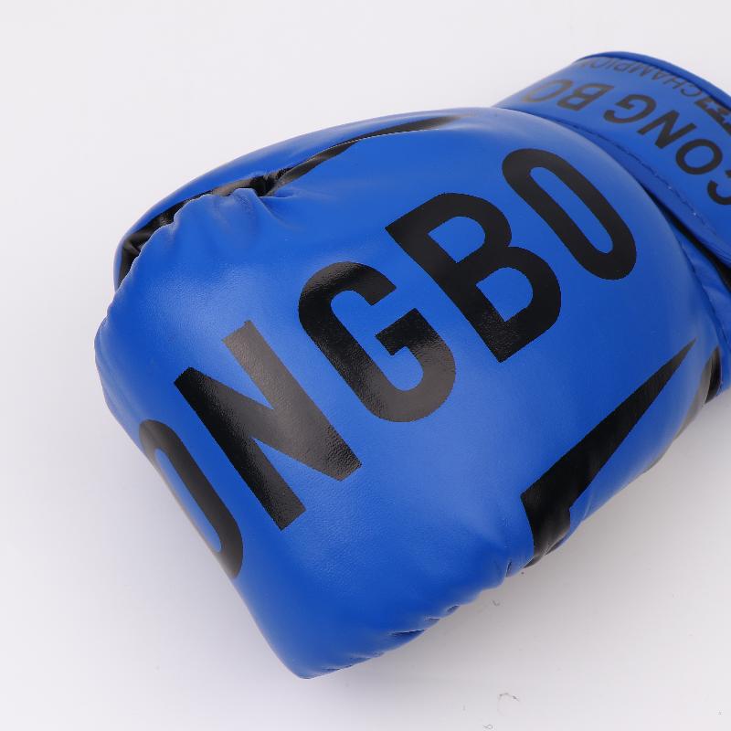 Детские 6 унций Профессиональные боксерские тренировочные спарринговые перчатки из ПУ кожи Детские дышащие перчатки для муай-тай, бокса, карате