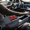 Улучшенная кожаная крышка подлокотника автомобиля со встроенным подстаканником и держателем для смартфона, крышка центральной консоли автомобиля для длительной поездки