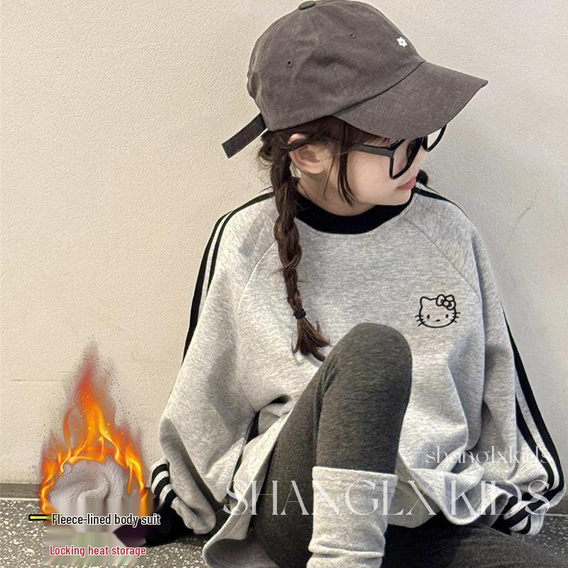 Девочковая толстовка Hello Kitty с начесом - Коллекция Осень/Зима 2025