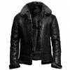 New Autumn and Winter Men's Artificial Fur One-piece Woolen Coat
