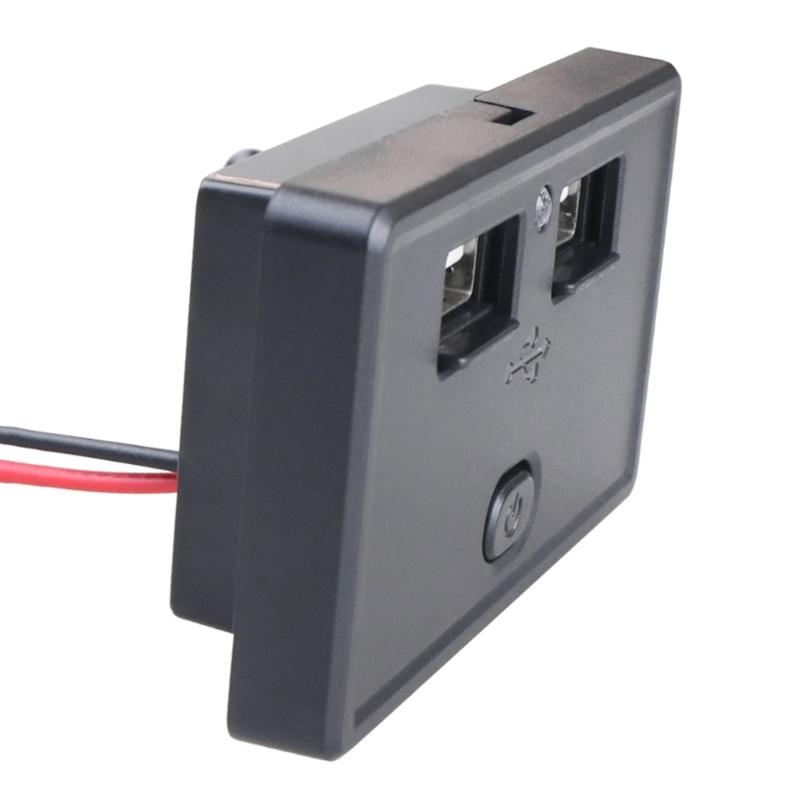Двойное USB-зарядное устройство для автомобиля Розетка 4,8 А Выход для зарядки телефона Адаптер питания Подходит для Мотоцикла Лодки Морского транспорта Грузовика Квадроцикла Автодома