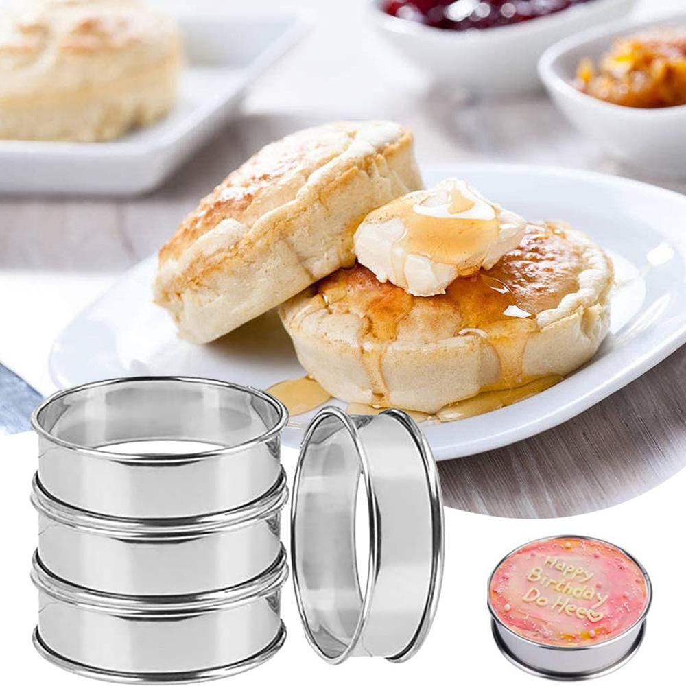 Round Double Rolled Kitchen Baking Tool Bread Metal Cake Mold Muffin Ring Bakeware Tart Ring