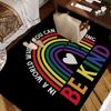 Gay Lesbian LGBT Rainbow Love Floor Mat Bathroom Mat Kids Room Bedroom Decoration Balcony Anti-Slip Doormat Living Room Bedside