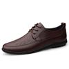 FashionHigh End Brand Men's Genuine Leather Shoes Office Business Casual Shoes Soft Soled Comfortable Work Shoes for Men's Lace Up