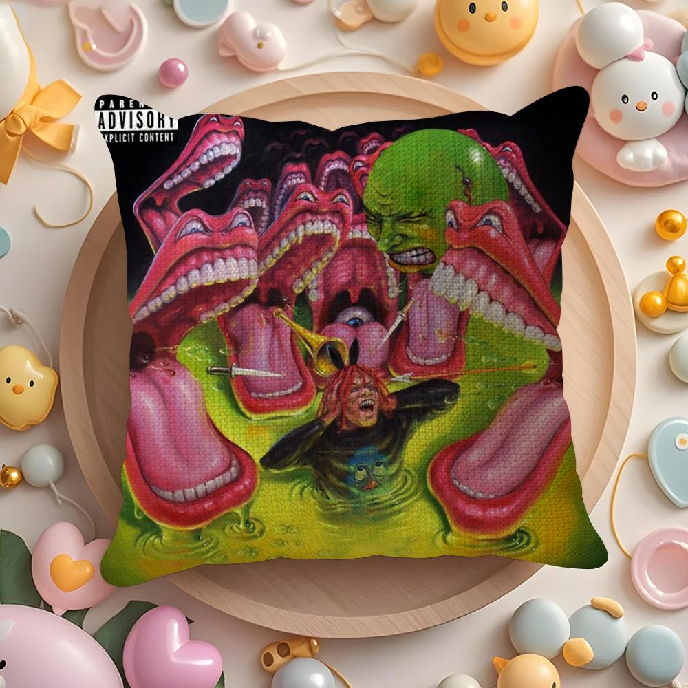 Рэпер T-Trippie R-Redd Наволочка Летняя Прохлада Льняная Ткань Двусторонняя Печать Наволочка Диван Домашний Декор Подарок