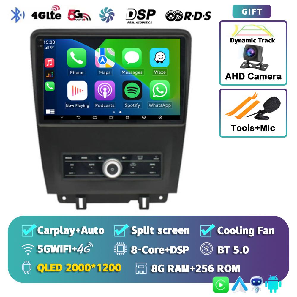 Android 14 Carplay Auto для Ford Mustang 2010 2011 2012 2013 2014 Автомобильный радиоприемник Мультимедийный плеер Видео GPS Стерео WIFI+4G 2 din DSP