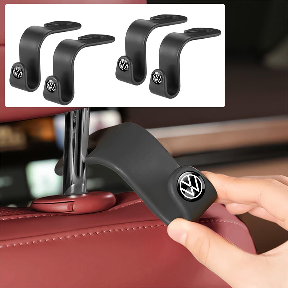 142WCar Seat Back Hook Organizer Holder Storage Hanging Clips for Volkswagen Golf Passat Beetle Jetta Tiguan Polo GTI Touareg Rline