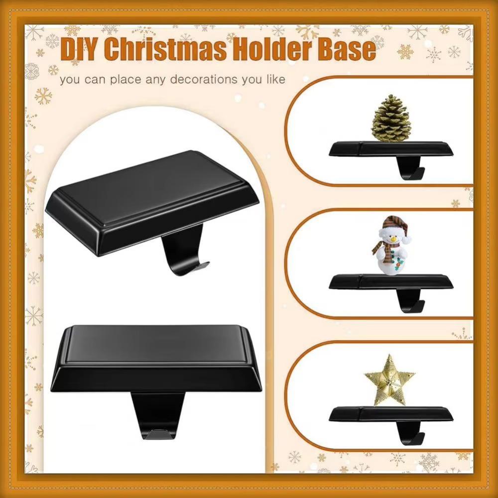 Black Silver Gold Mantle Stocking Hangers Heavy Duty Stocking Holders for Tables