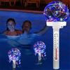 Floating Pool Temperature Gauge,LED Colored Solar Pool Temperature Gauge Floating, Easy Read Swimming Pool Temperature Gauge At Night.10ml