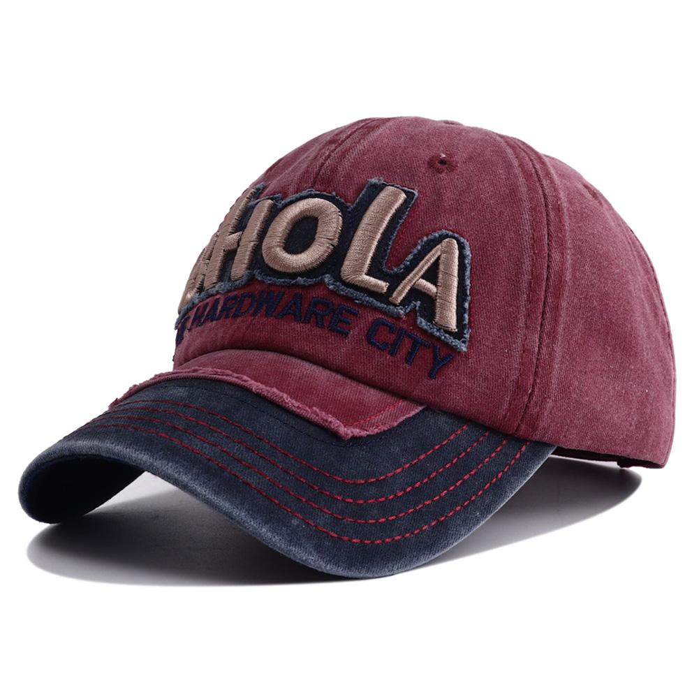 Unisex Vintage Baseball Cap Spring Summer Sun Visor Cap Letter Embroidery Snapback Hip Hop Trucker Cap Outdoor Dad Hats for Men