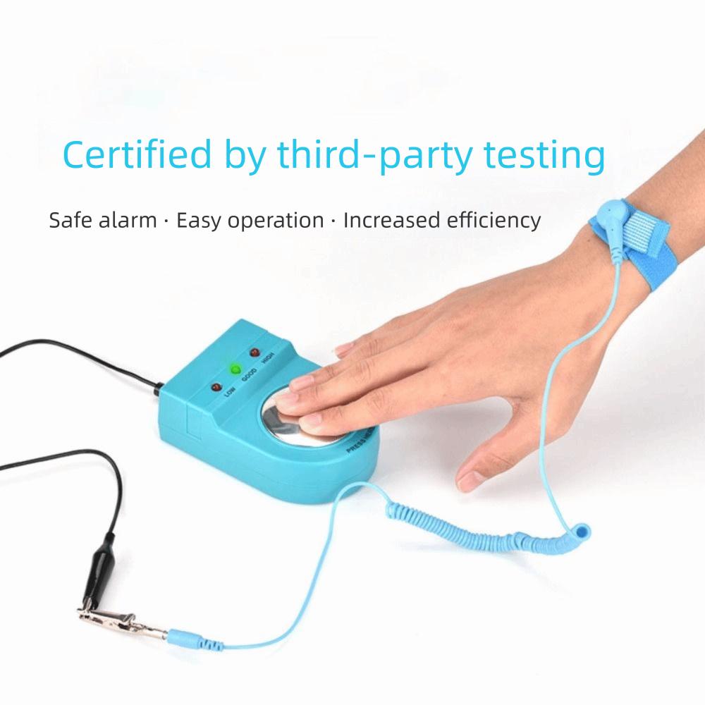 Высококачественный тестер антистатического браслета ESD Подушка Соединение Провод заземления Подключение Тестер антистатического браслета Проводной Беспроводной