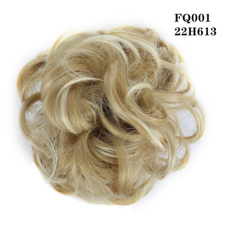 LUPU Вьющийся беспорядочный шиньон с резинкой, синтетические волосы для наращивания, черный, коричневый, пончик, булочка для волос, высокотемпературные волокна, шиньоны